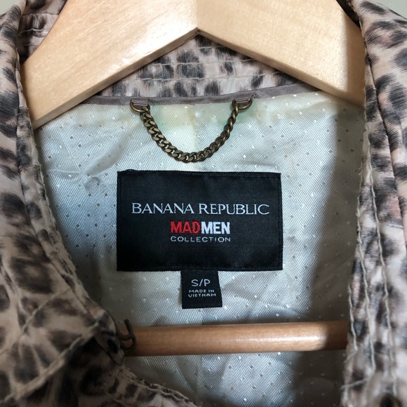 BANANA REPUBLIC Mad Men collection leopard trench, SZ S - Picture 7 of 7